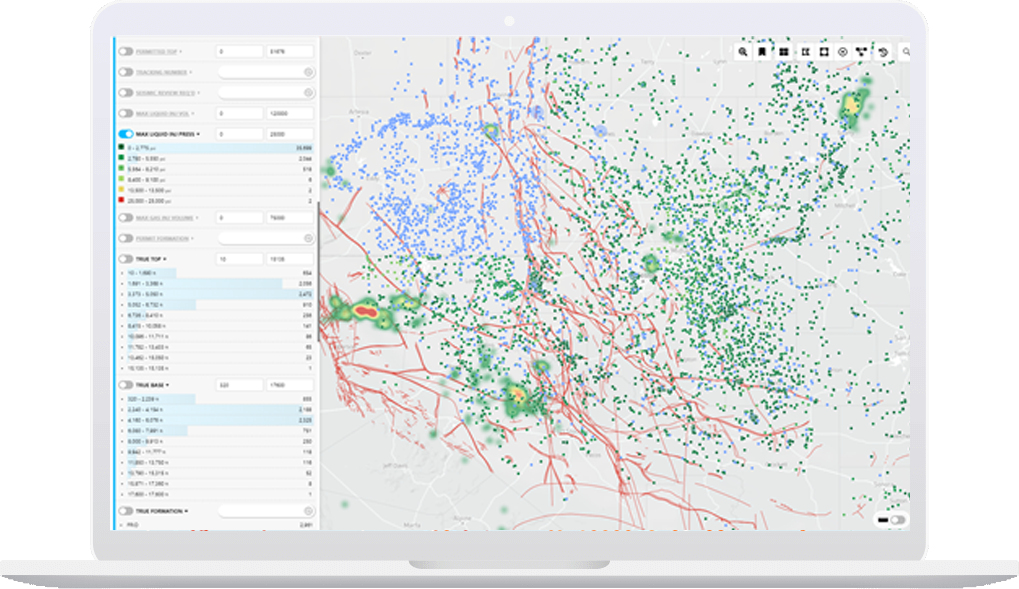 Geoscience data for induced seismicity risk management and design of saltwater disposal wells